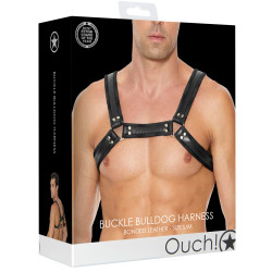 Ouch! Harness Harnais Buckle Bulldog Noir
